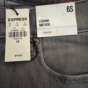 Express grey mid rise jeggings